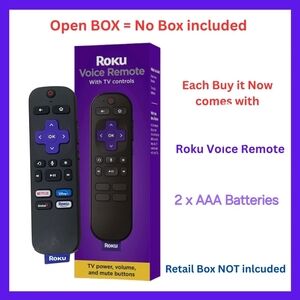 Roku Voice Remote-Compatible with All Roku Models (Channel Shortcuts Vary)